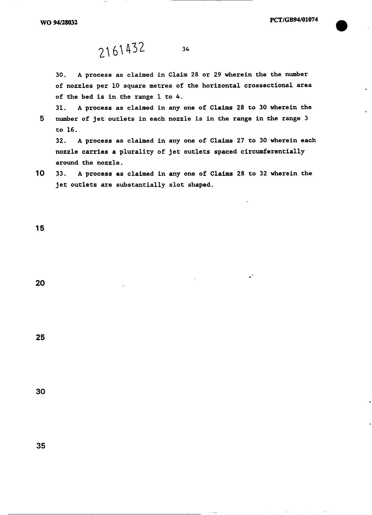 Document de brevet canadien 2161432. Revendications 19931208. Image 5 de 5