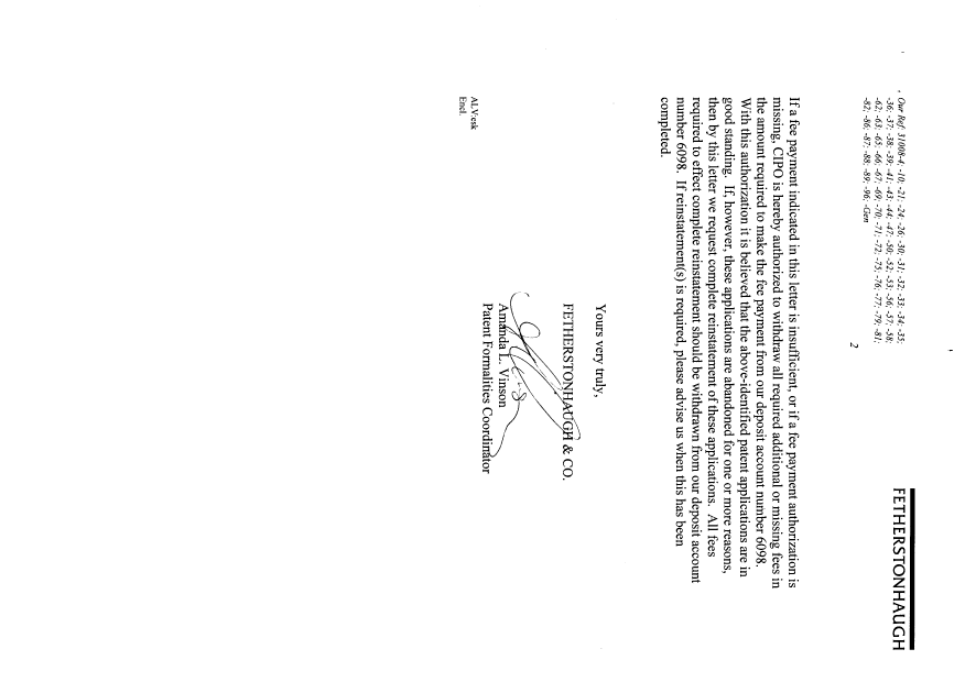 Document de brevet canadien 2161432. Cession 20061202. Image 2 de 17