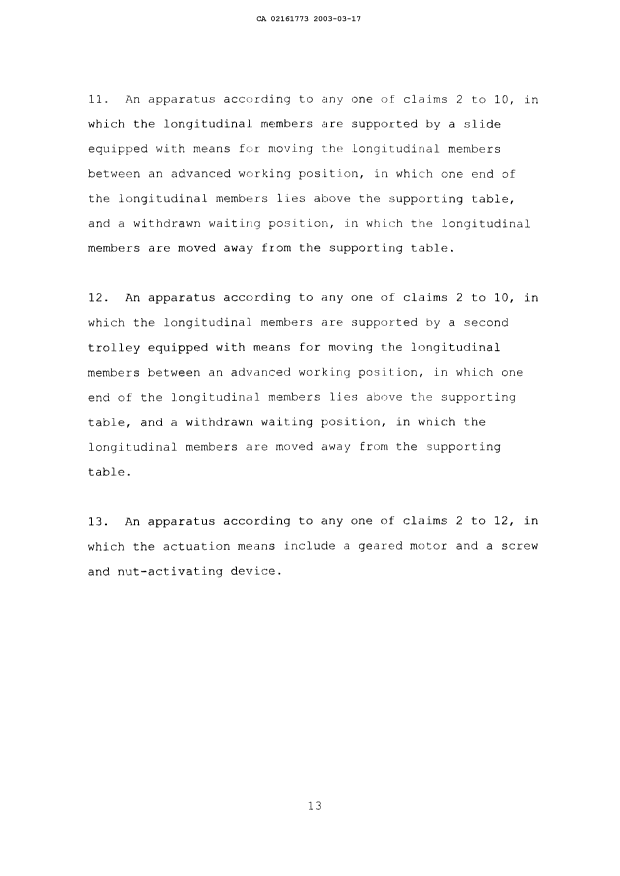 Document de brevet canadien 2161773. Revendications 20030317. Image 4 de 4