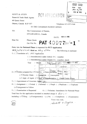 Canadian Patent Document 2162565. Assignment 19951109. Image 1 of 10