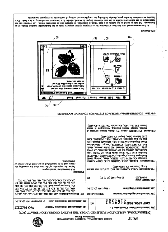 Canadian Patent Document 2162583. Abstract 19941124. Image 1 of 1