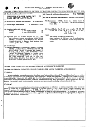 Document de brevet canadien 2163336. Abrégé 19950321. Image 1 de 1