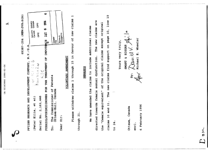 Document de brevet canadien 2163446. Poursuite-Amendment 19951206. Image 1 de 1
