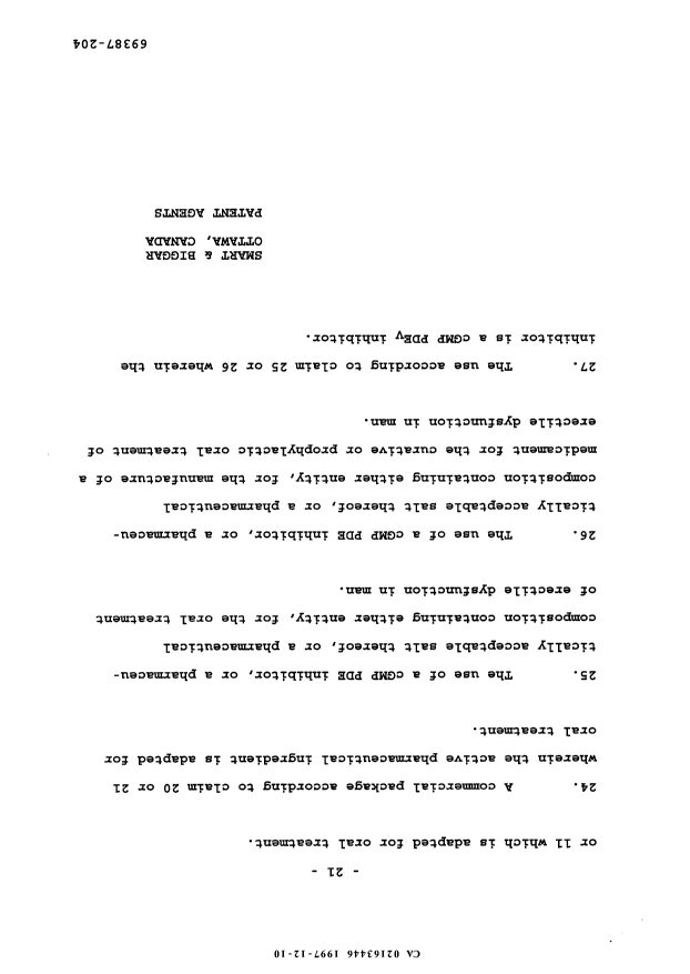 Document de brevet canadien 2163446. Revendications 19961210. Image 9 de 9