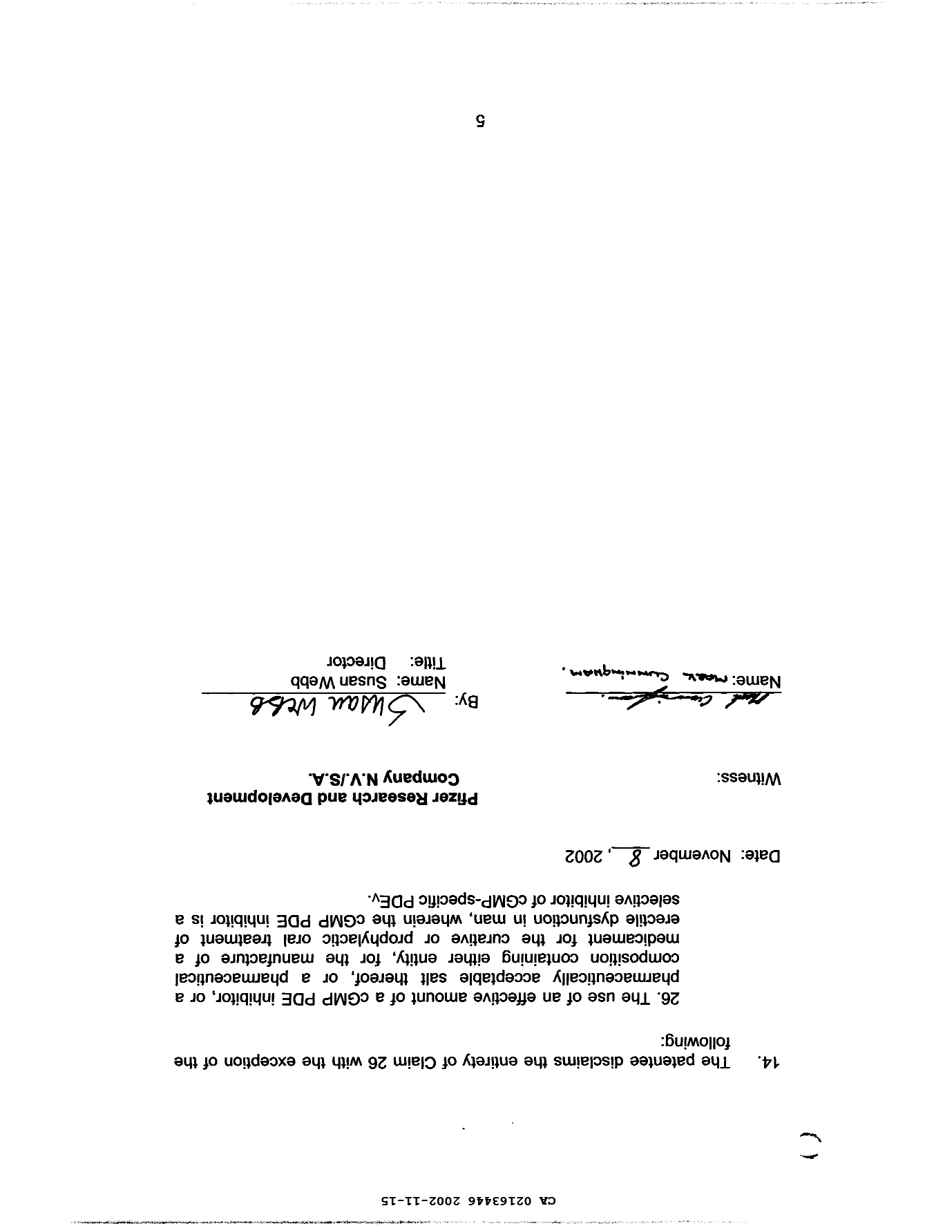Canadian Patent Document 2163446. Correspondence 20011215. Image 8 of 8
