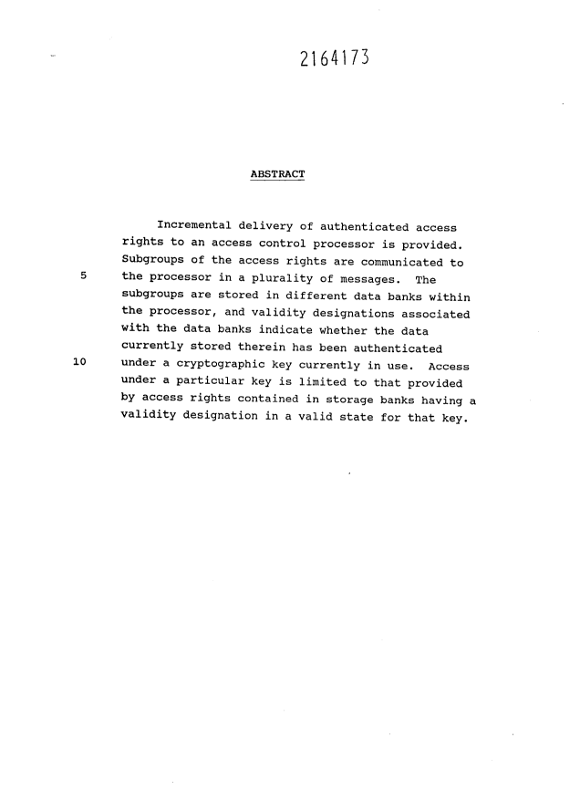 Document de brevet canadien 2164173. Abrégé 19960424. Image 1 de 1
