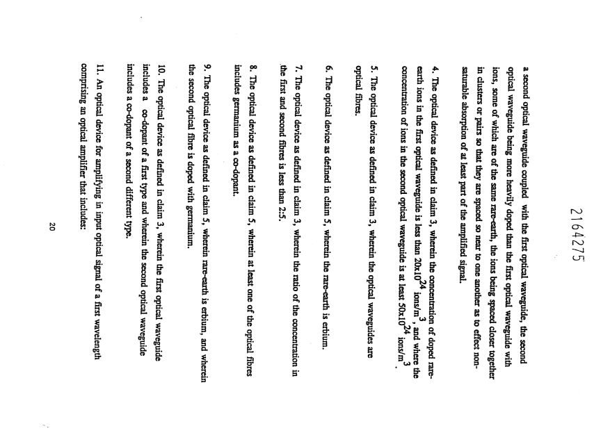 Document de brevet canadien 2164275. Revendications 19960426. Image 2 de 4
