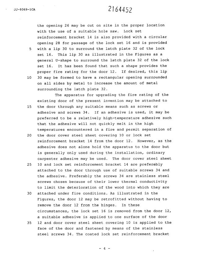 Canadian Patent Document 2164452. Description 19960502. Image 4 of 5