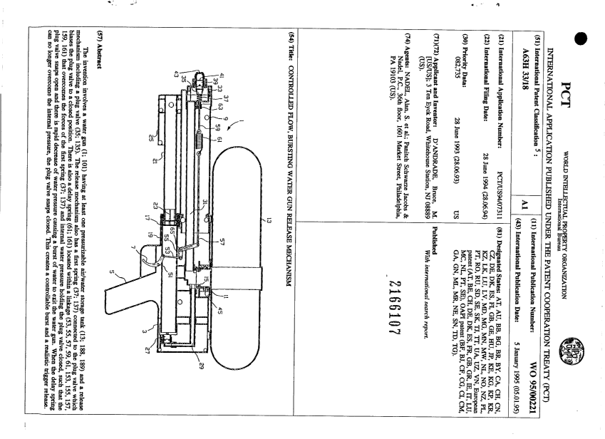 Document de brevet canadien 2166107. Abrégé 19950105. Image 1 de 1