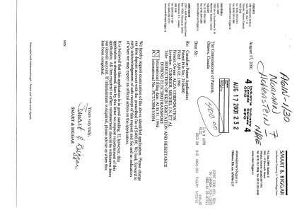 Document de brevet canadien 2166490. Poursuite-Amendment 20010817. Image 1 de 1