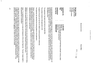 Canadian Patent Document 2167622. Prosecution Correspondence 19980415. Image 1 of 2