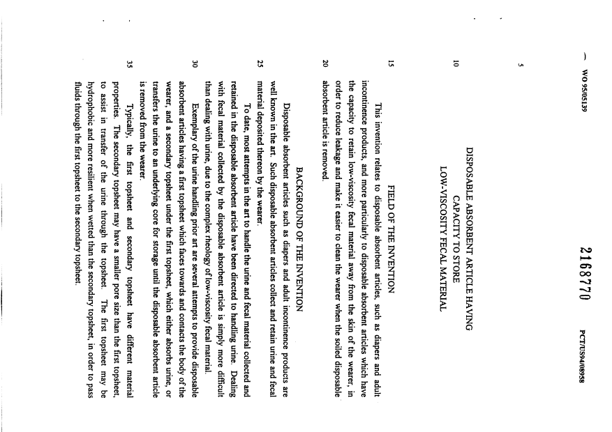 Document de brevet canadien 2168770. Description 20000223. Image 1 de 21