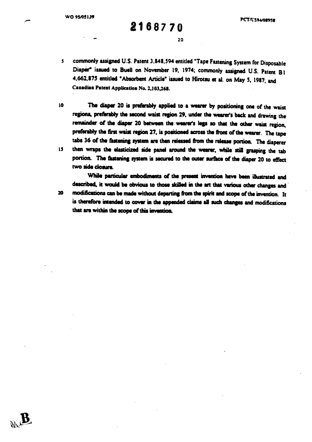 Document de brevet canadien 2168770. Description 20000223. Image 21 de 21