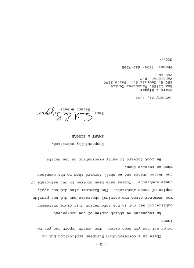 Document de brevet canadien 2172187. Poursuite-Amendment 19961221. Image 2 de 2