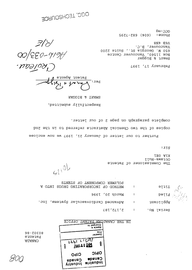 Document de brevet canadien 2172187. Poursuite-Amendment 19970217. Image 1 de 1
