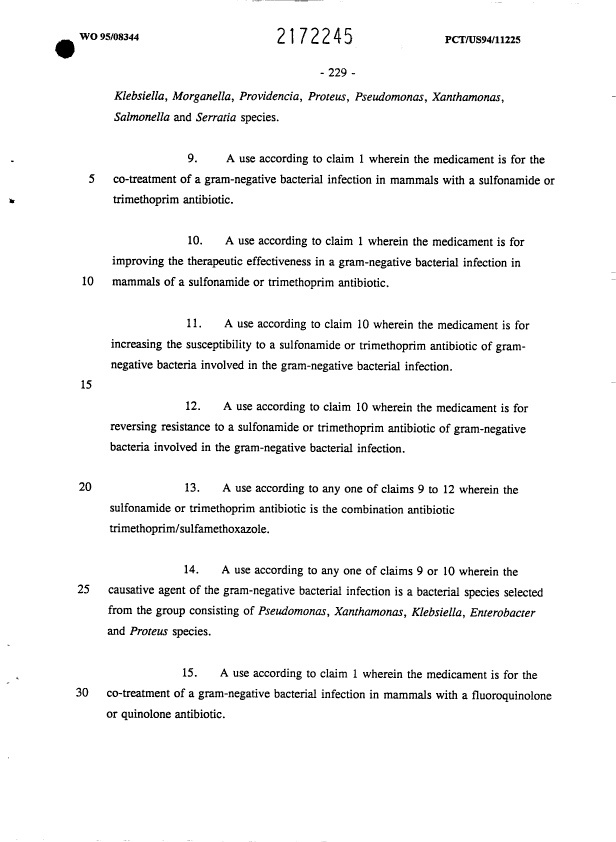 Document de brevet canadien 2172245. Revendications 19950330. Image 2 de 9