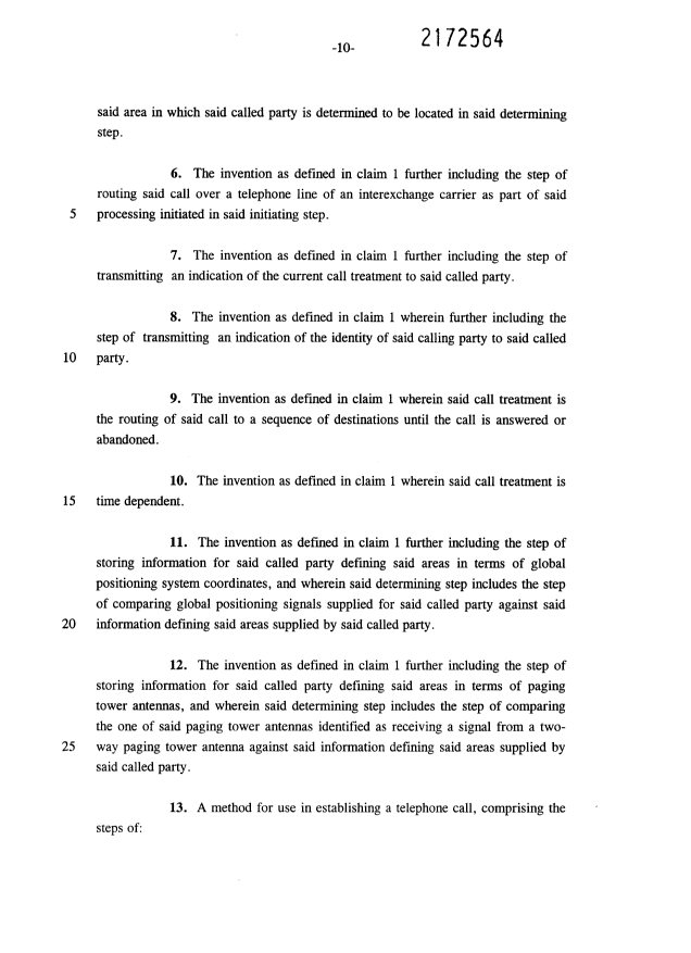 Document de brevet canadien 2172564. Revendications 19960702. Image 2 de 5