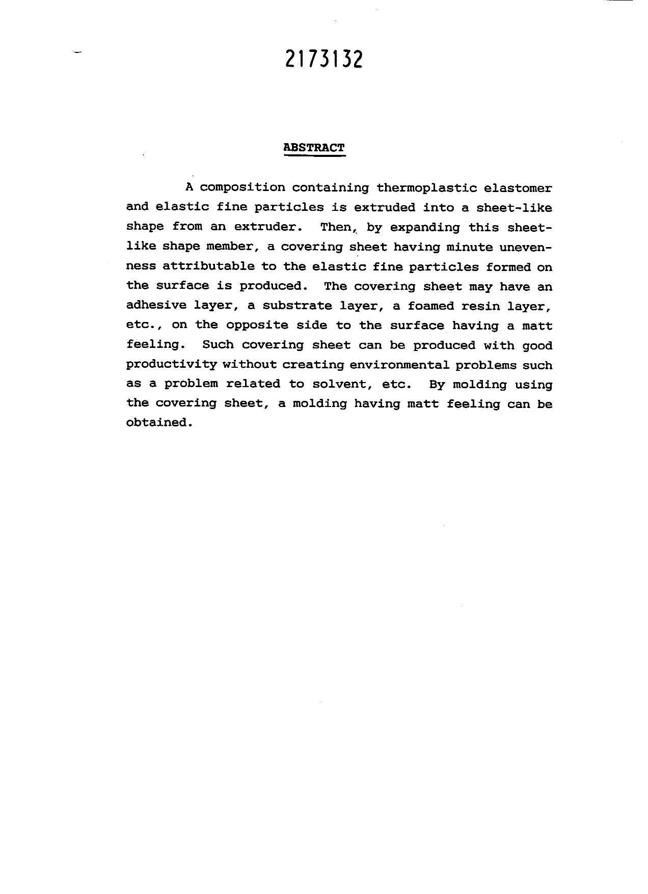 Document de brevet canadien 2173132. Abrégé 19960215. Image 1 de 1
