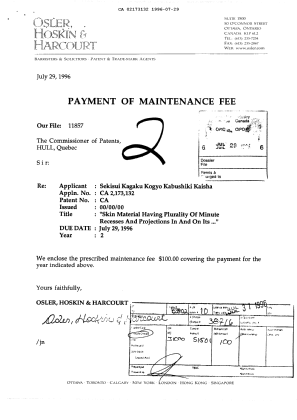Document de brevet canadien 2173132. Taxes 19960729. Image 1 de 1