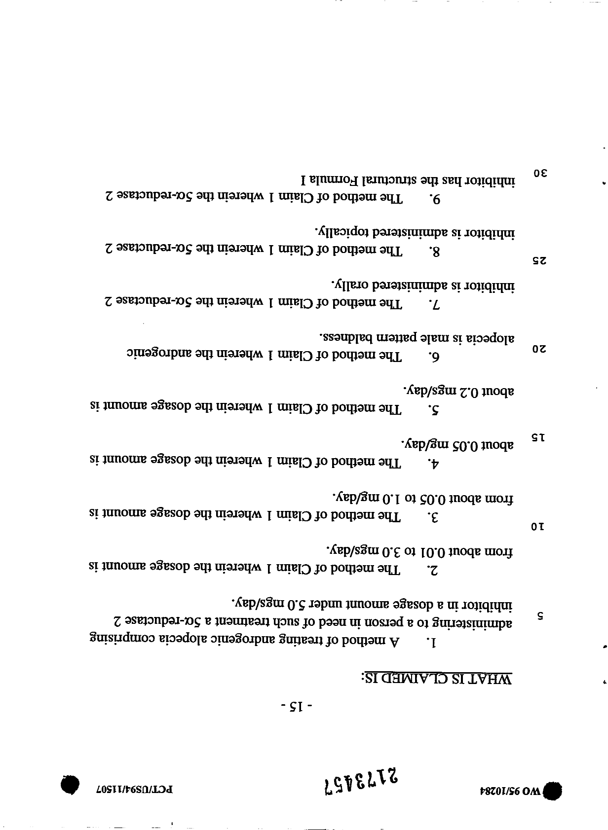 Document de brevet canadien 2173457. Revendications 19941220. Image 1 de 4