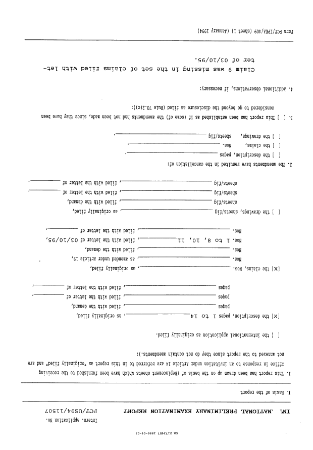 Document de brevet canadien 2173457. PCT 19951203. Image 2 de 14