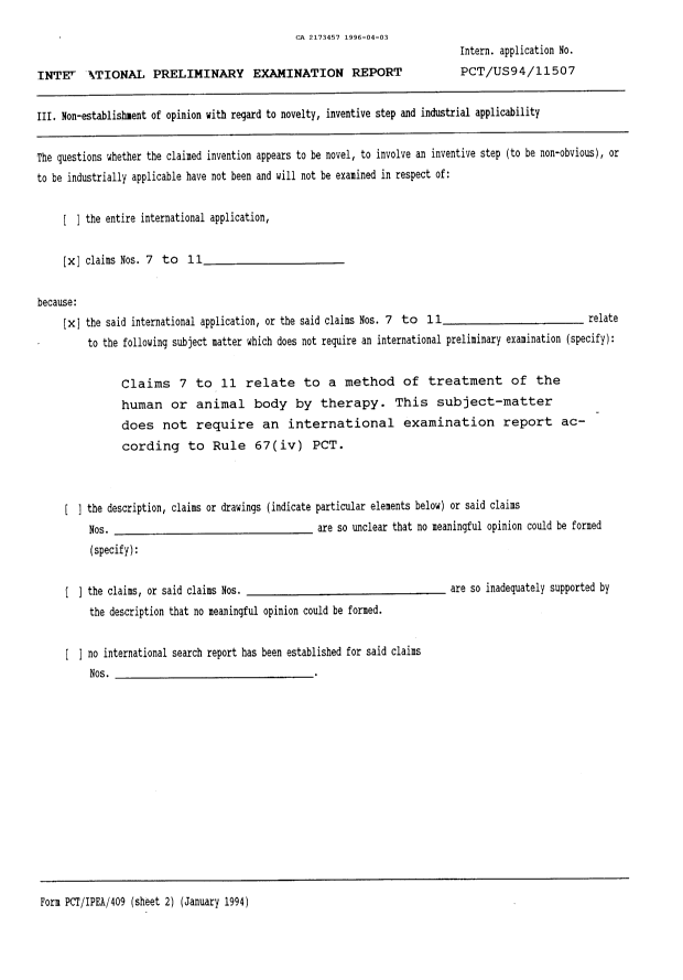 Document de brevet canadien 2173457. PCT 19951203. Image 3 de 14