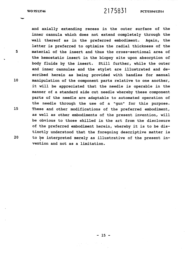 Canadian Patent Document 2175831. Description 19950526. Image 15 of 15