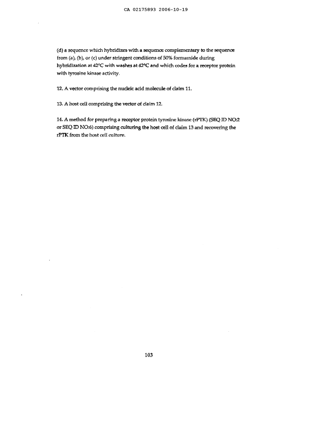 Canadian Patent Document 2175893. Claims 20061019. Image 2 of 2