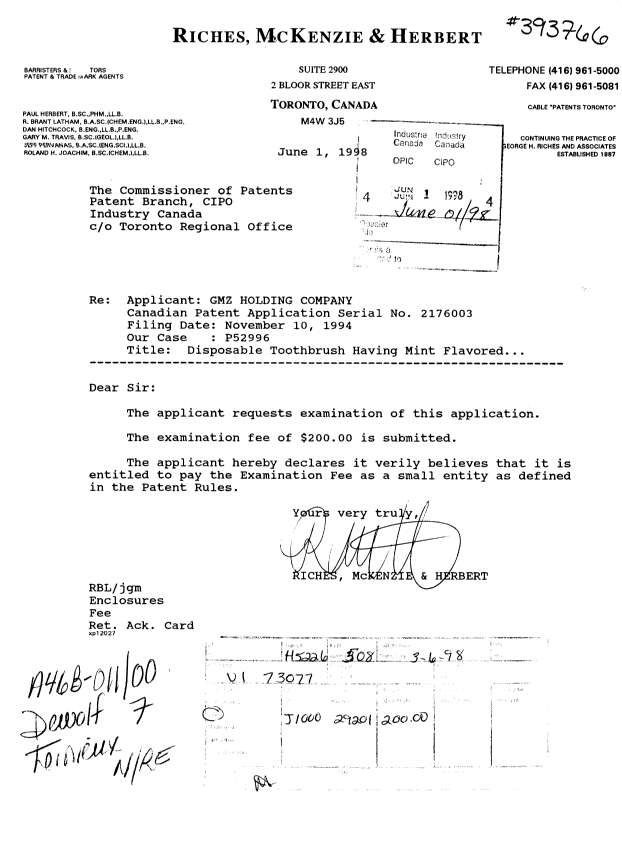 Document de brevet canadien 2176003. Poursuite-Amendment 19980601. Image 19 de 19