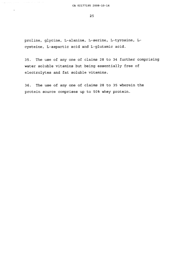Document de brevet canadien 2177195. Revendications 20081014. Image 10 de 10