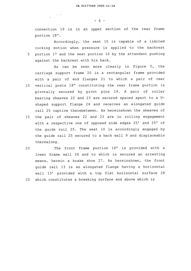 Document de brevet canadien 2177549. Correspondance 20051114. Image 5 de 5