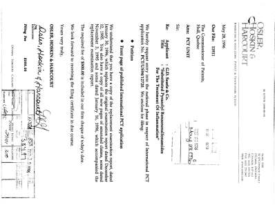 Canadian Patent Document 2177576. Assignment 19951228. Image 1 of 4