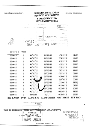 Document de brevet canadien 2177576. Taxes 19951230. Image 1 de 1