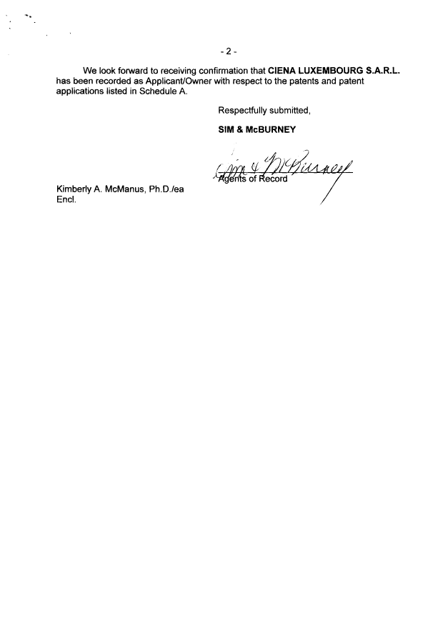 Document de brevet canadien 2177664. Cession 20100518. Image 2 de 10