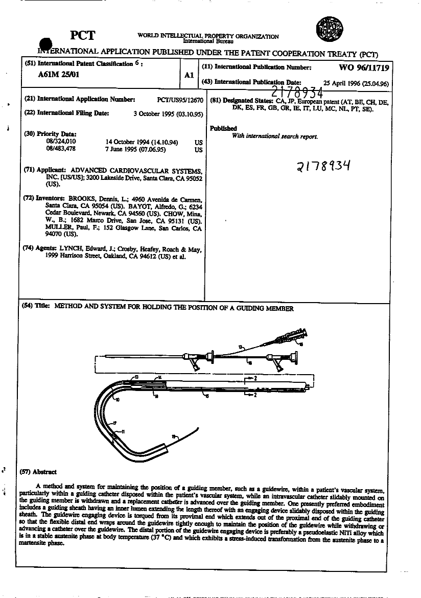 Document de brevet canadien 2178934. Abrégé 19960425. Image 1 de 1