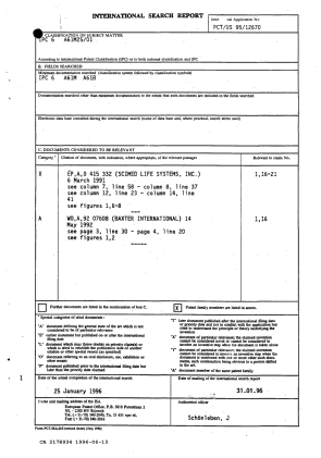 Document de brevet canadien 2178934. Rapport d'examen préliminaire international 19960613. Image 1 de 3