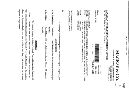 Document de brevet canadien 2179104. Poursuite-Amendment 20041203. Image 1 de 15