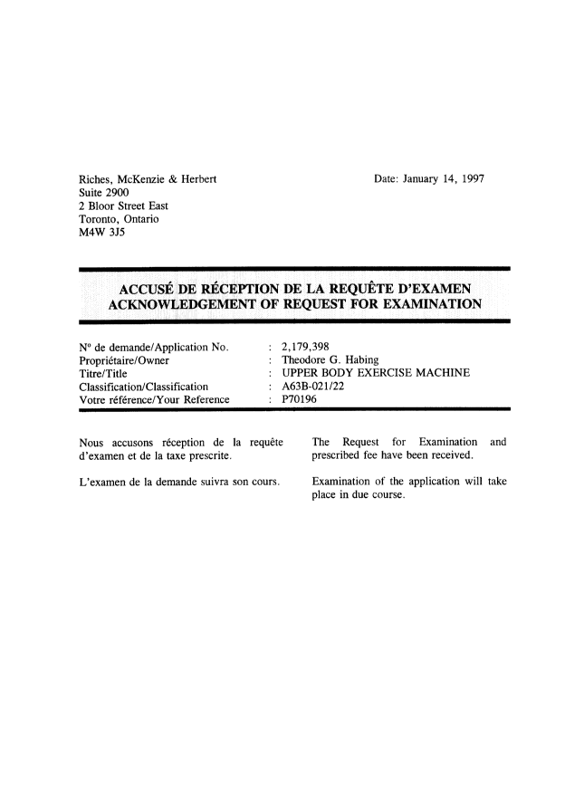 Canadian Patent Document 2179398. Prosecution-Amendment 19960927. Image 2 of 2