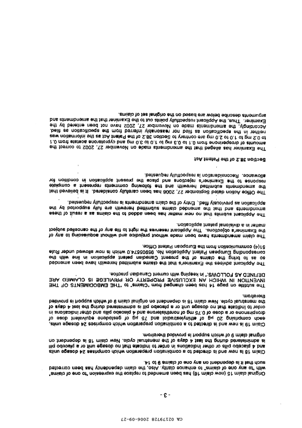 Document de brevet canadien 2179728. Poursuite-Amendment 20051227. Image 3 de 10