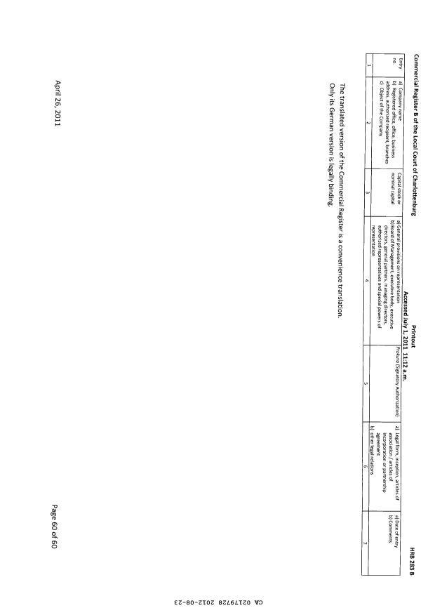Document de brevet canadien 2179728. Cession 20111223. Image 62 de 62
