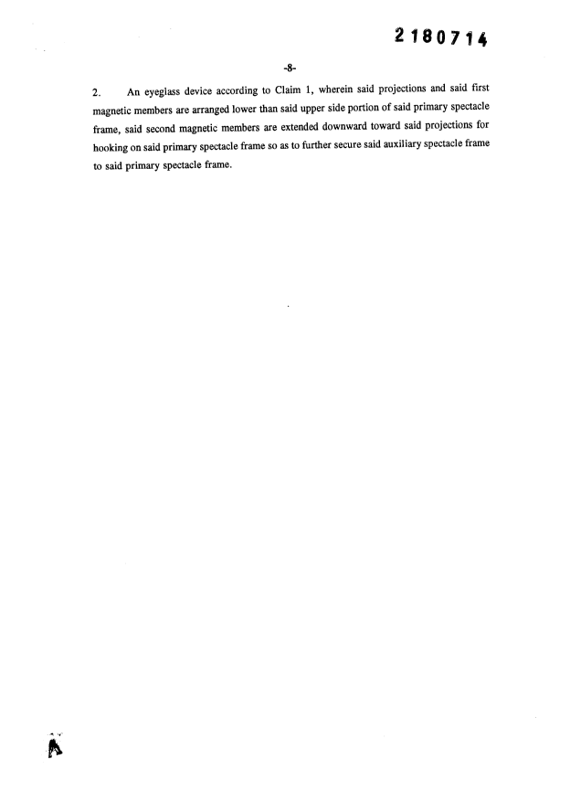 Document de brevet canadien 2180714. Revendications 19971103. Image 2 de 2
