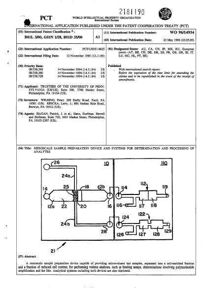 Canadian Patent Document 2181190. Abstract 19960523. Image 1 of 1