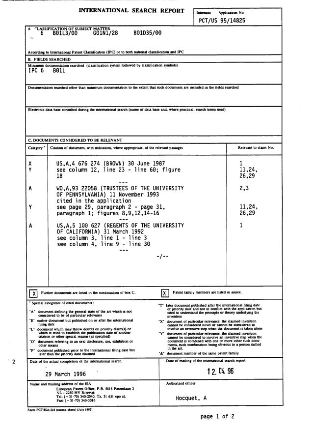 Canadian Patent Document 2181190. PCT 19960712. Image 1 of 4