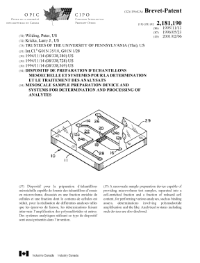 Canadian Patent Document 2181190. Cover Page 20010108. Image 1 of 1