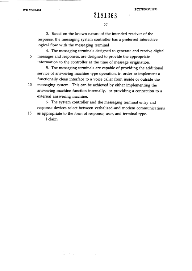 Canadian Patent Document 2181363. Description 19981021. Image 27 of 27