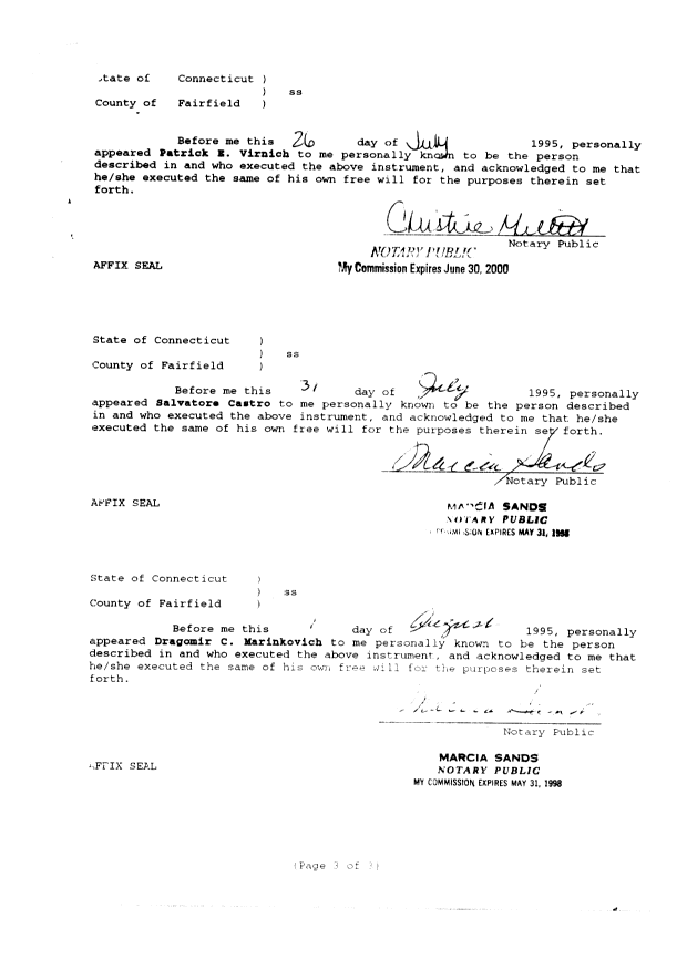 Document de brevet canadien 2182070. Cession 19960725. Image 9 de 10