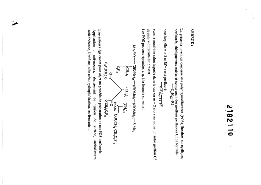 Canadian Patent Document 2182110. Abstract 20000517. Image 1 of 1
