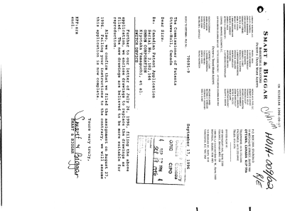 Canadian Patent Document 2182144. Prosecution-Amendment 19960917. Image 1 of 1