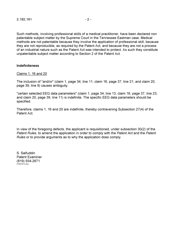 Canadian Patent Document 2182161. Prosecution-Amendment 20050822. Image 2 of 2
