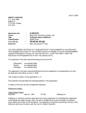 Document de brevet canadien 2182515. Poursuite-Amendment 20050408. Image 1 de 2